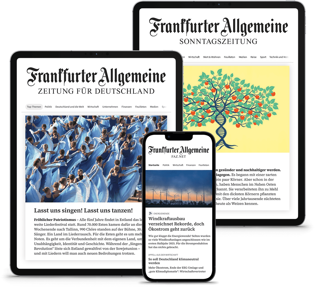 Frankfurter Allgemeine Zeitung und Sonntagszeitung digitale Ausgabe auf Tablet und Smartphone